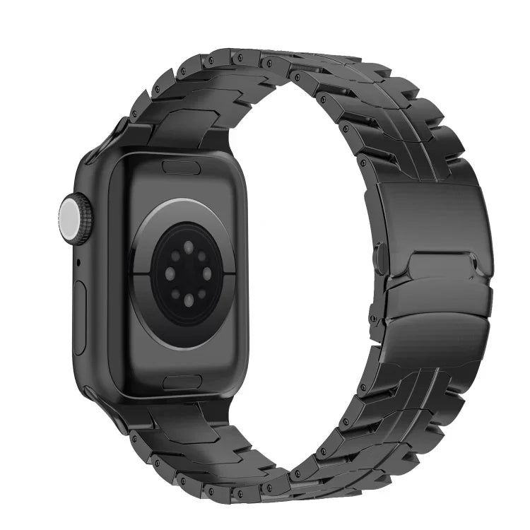 Double Lock Buckle Turtle Titanium Steel Watch Band, For Apple Watch SE 40mm, For Apple Watch SE 44mm, For Apple Watch Series 6 40mm, For Apple Watch Series 6 44mm, For Apple Watch Series 5 44mm, For Apple Watch Series 5 40mm