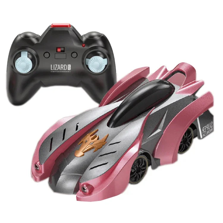 Remote Control Wall Climbing Car Mini Electric Remote Control Car Children Toy, Red Charge Handle RC Edition, Red Flame Handle RC Edition, Blue Break Handle RC Edition, Blue Lightning Handle RC Edition, Red Charge Watch RC Edition