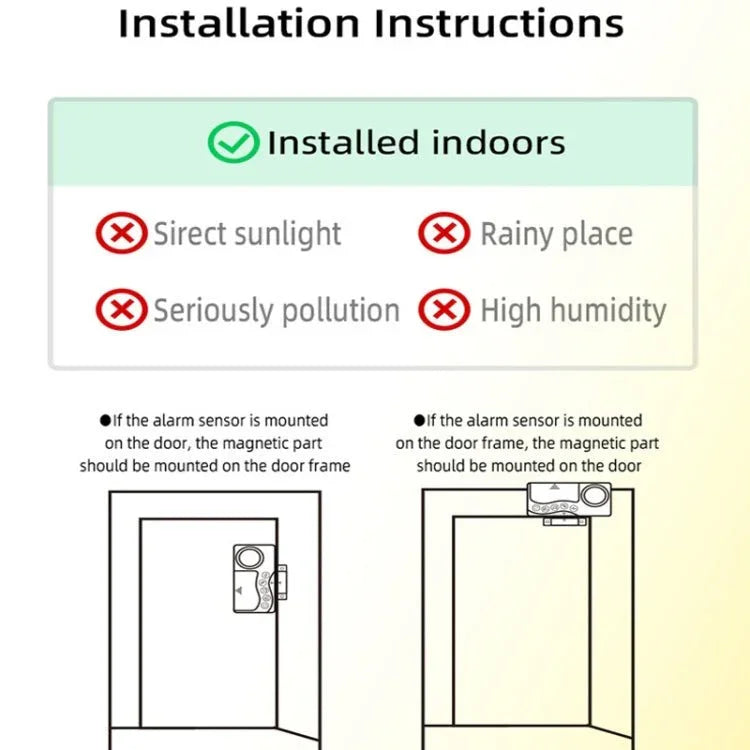 4 in 1 Door Magnet Refrigerator Delayed Door Closing Bell Anti - theft Alarm (3V) - Trustpick