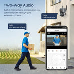 4MP 4G Smart Security Floodlight Camera Support Two - way Audio / Night Vision - Trustpick