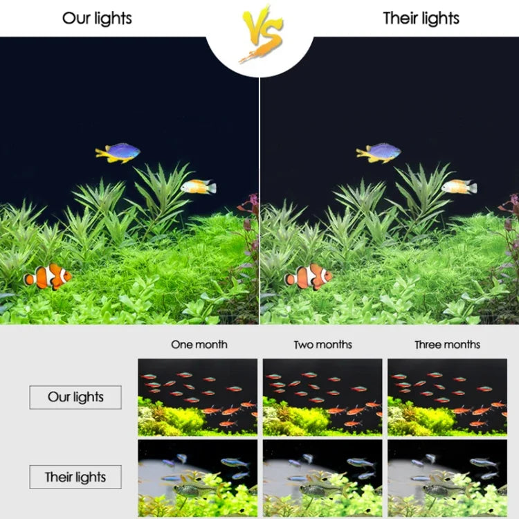 Aquário XY-30K Tanque de Peixes de Vidro Lâmpada LED Aquática com Suporte, Ficha US, XY-30K