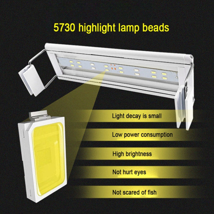 Lâmpada LED de Suporte Aquático para Aquário de Vidro com Três Fileiras XY-60K, Plugue US