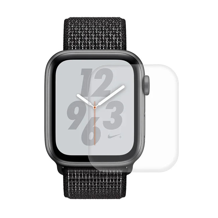 ENKAY Hat-Prince 2 em 1 Textura de Fibra de Carbono TPU Semi-rígida Capa Protetora + Protetor de Ecrã Curvo 3D PET de Dobragem a Quente HD para Apple Watch Série 6 / 5 / 4 / Watch SE 40mm, Para Apple Watch Série 6 / 5 / 4 / Watch SE 40mm