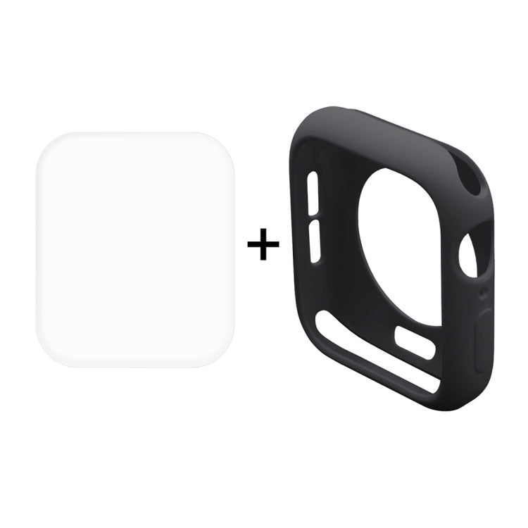 ENKAY Hat-Prince 2 em 1 Capa Protetora Semi-revestida em TPU + Protetor de Ecrã HD Curvo 3D em PET com Dobragem a Quente para Apple Watch Series 6 / 5 / 4 / Watch SE 44mm, Para Apple Watch Series 6 / 5 / 4 / Watch SE 44mm