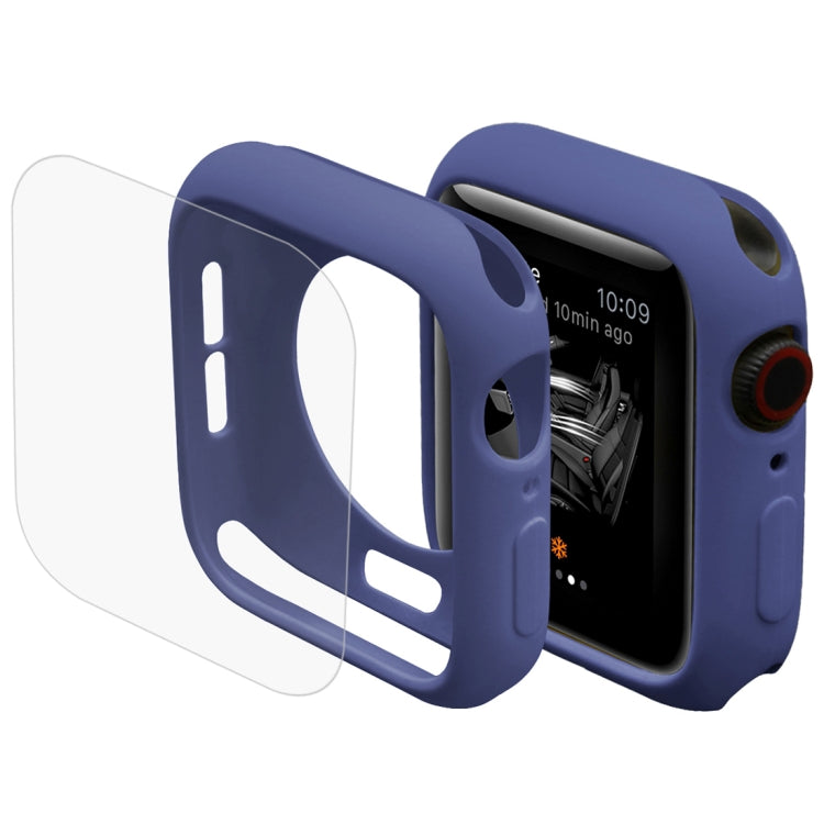 ENKAY Hat-Prince 2 em 1 Capa Protetora Semi-revestida em TPU + Protetor de Ecrã HD Curvo 3D em PET com Dobragem a Quente para Apple Watch Series 6 / 5 / 4 / Watch SE 44mm, Para Apple Watch Series 6 / 5 / 4 / Watch SE 44mm