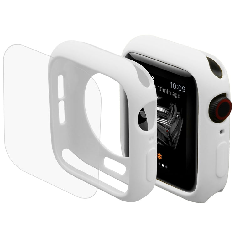 ENKAY Hat-Prince 2 em 1 Capa Protetora Semi-revestida em TPU + Protetor de Ecrã HD Curvo 3D em PET com Dobragem a Quente para Apple Watch Series 6 / 5 / 4 / Watch SE 44mm, Para Apple Watch Series 6 / 5 / 4 / Watch SE 44mm