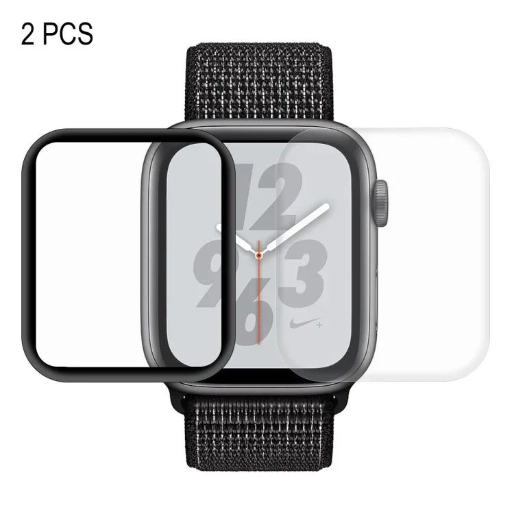 2 PCS ENKAY Hat-Prince PET 3D de Ecrã Completo + PET 3D de Ecrã Completo com Electroplating Curvo e Dobragem Térmica Protetor de Ecrã HD para Apple Watch Series 6 / 5 / 4 / Watch SE 44mm, Para Apple Watch Series 6 / 5 / 4 / Watch SE 44mm