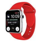 Pulseira de Relógio em Silicone com Duplo Rebite para Apple Watch Series 3 & 2 & 1 42mm, Apple Watch 42mm