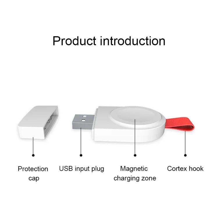 Carregador Sem Fios Magnético Portátil Universal Qi Padrão A3 para Apple Watch Series 4 & 3 & 2 & 1