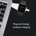 Carregador Sem Fios USB Magnético Portátil Universal B2 Padrão Qi para Apple Watch Series 4 & 3 & 2 & 1