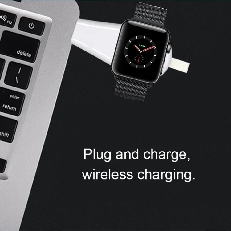 Carregador Sem Fios USB Magnético Portátil Universal B2 Padrão Qi para Apple Watch Series 4 & 3 & 2 & 1