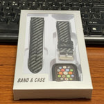 Correia de Fibra de Carbono em Pele Genuína + Moldura para Apple Watch Series 4 40mm, Apple Watch Series 4 40mm