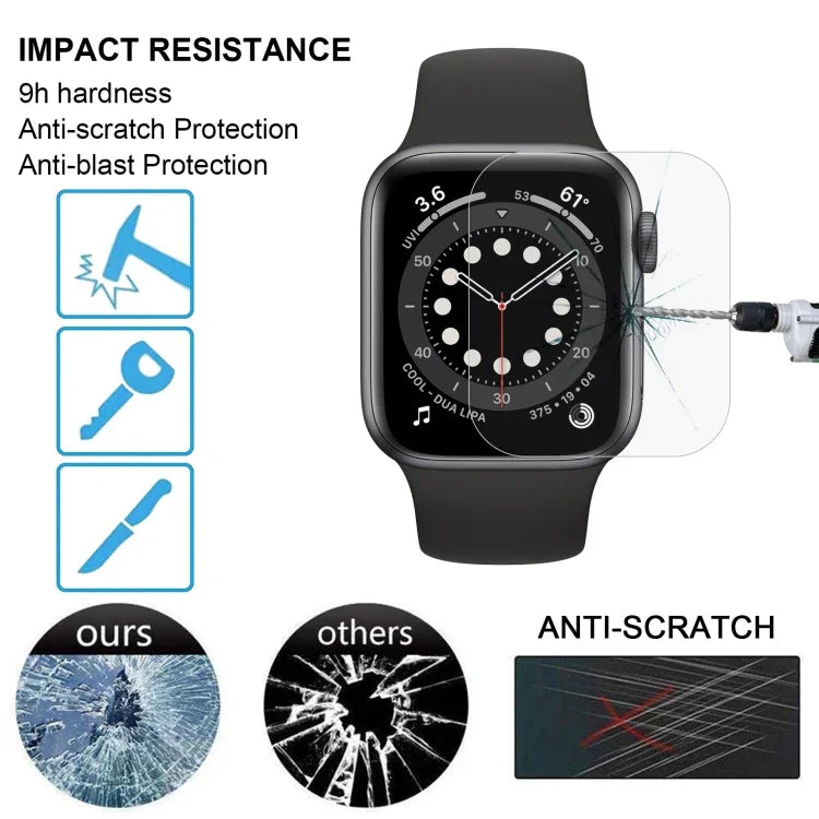Filme de Vidro Temperado 9H 2.5D para Apple Watch Series 6 / 5 / 4 / Watch SE 44mm, Para Apple Watch Series 6 / 5 / 4 / Watch SE 44mm