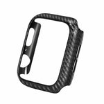 Pulseira de Fibra de Carbono em Pele Genuína + Moldura para Apple Watch Série 3 & 2 & 1 42mm, Apple Watch Série 3 & 2 & 1 42mm