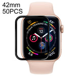 50 UNIDADES Película Protetora de Ecrã em PET Macio para Cobertura Total para Apple Watch Series 3 / 2 / 1 42mm, Para Apple Watch Series 3 / 2 / 1 42mm
