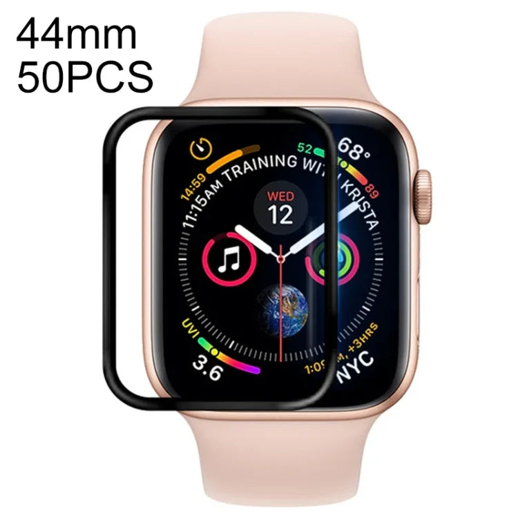 50 UNIDADES Protetor de Ecrã em Filme PET Macio de Cobertura Total para Apple Watch Series 6 / 5 / 4 / Watch SE 44mm, Para Apple Watch Series 6 / 5 / 4 / Watch SE 44mm