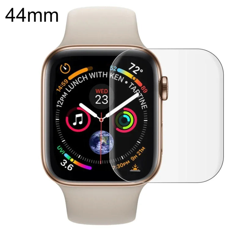 Protetor de Ecrã de Filme PET Macio de Cobertura Total para Apple Watch Série 6 / 5 / 4 / Watch SE 44mm, Para Apple Watch Série 6 / 5 / 4 / Watch SE 44mm, Para Apple Watch Série 6 / 5 / 4 / Watch SE 44mm(Transparente)(1 PC)