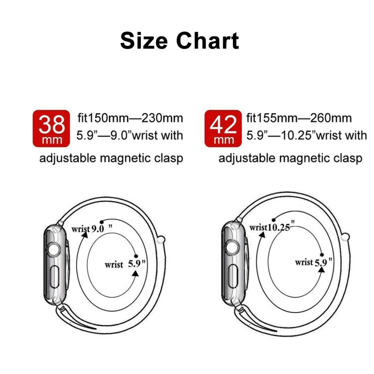 Para Apple Watch Ultra 49mm & Watch Ultra 2 49mm / Série 10 46mm / 9&8&7 45mm / SE 3&SE 2&6&SE&5&4 44mm / 3&2&1 42mm Correia de Relógio em Nylon Magnética que Muda de Cor, 44mm