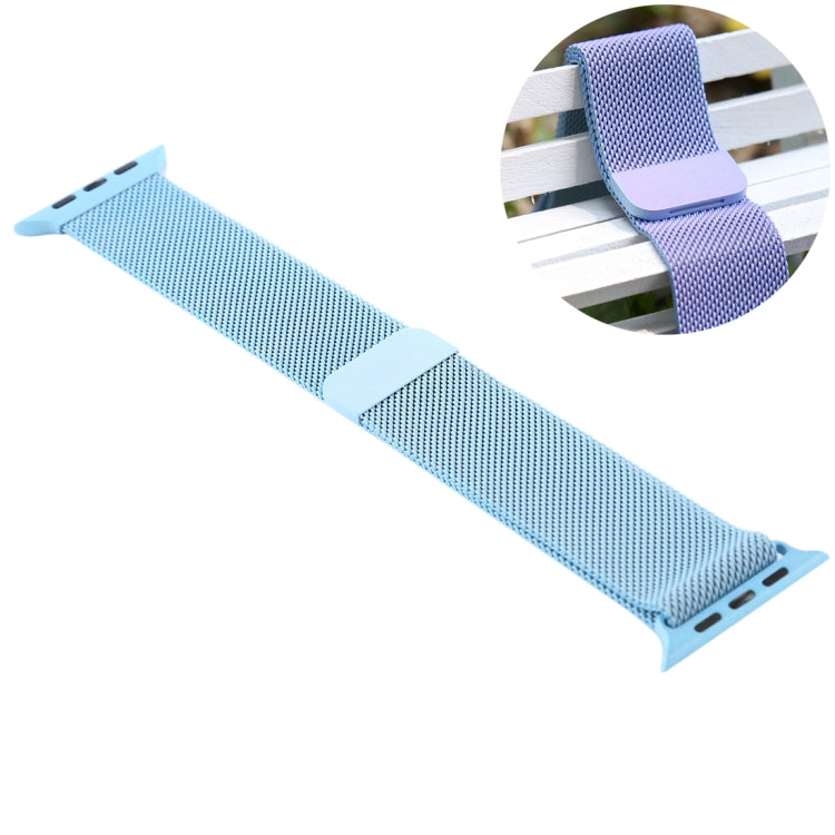 Para Apple Watch Ultra 49mm & Watch Ultra 2 49mm / Série 10 46mm / 9&8&7 45mm / SE 3&SE 2&6&SE&5&4 44mm / 3&2&1 42mm Correia de Relógio em Nylon Magnética que Muda de Cor, 44mm