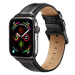 Correia de Relógio em Pele com Fivela Preta para Apple Watch Series 10 42mm / 9&8&7 41mm / SE 3&SE 2&6&SE&5&4 40mm / 3&2&1 38mm, Para Apple Watch Series 8&7 41mm / SE 2&6&SE&5&4 40mm / 3&2&1 38mm