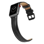 Correia de Relógio em Pele com Fivela Preta para Apple Watch Series 10 42mm / 9&8&7 41mm / SE 3&SE 2&6&SE&5&4 40mm / 3&2&1 38mm, Para Apple Watch Series 8&7 41mm / SE 2&6&SE&5&4 40mm / 3&2&1 38mm