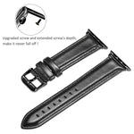 Correia de Relógio em Pele com Fivela Preta para Apple Watch Series 10 42mm / 9&8&7 41mm / SE 3&SE 2&6&SE&5&4 40mm / 3&2&1 38mm, Para Apple Watch Series 8&7 41mm / SE 2&6&SE&5&4 40mm / 3&2&1 38mm