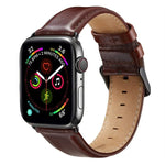 Correia de Relógio em Pele com Fivela Preta para Apple Watch Series 10 42mm / 9&8&7 41mm / SE 3&SE 2&6&SE&5&4 40mm / 3&2&1 38mm, Para Apple Watch Series 8&7 41mm / SE 2&6&SE&5&4 40mm / 3&2&1 38mm