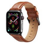 Correia de Relógio em Pele com Fivela Preta para Apple Watch Series 10 42mm / 9&8&7 41mm / SE 3&SE 2&6&SE&5&4 40mm / 3&2&1 38mm, Para Apple Watch Series 8&7 41mm / SE 2&6&SE&5&4 40mm / 3&2&1 38mm