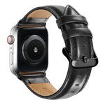Correia de Relógio em Pele com Fivela Preta para Apple Watch Ultra 49mm & Watch Ultra 2 49mm / Series 10 46mm / 9&8&7 45mm / SE 3&SE 2&6&SE&5&4 44mm / 3&2&1 42mm, Para Apple Watch Ultra 49mm / Series 8&7 45mm / SE 2&6&SE&5&4 44mm / 3&2&1 42mm