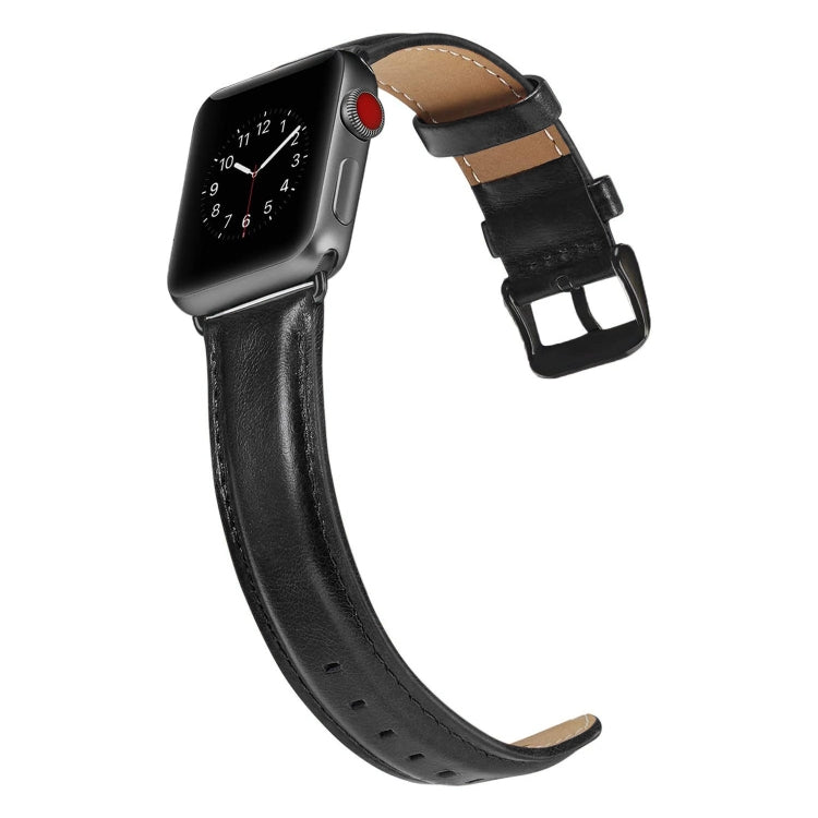Correia de Relógio em Pele com Fivela Preta para Apple Watch Ultra 49mm & Watch Ultra 2 49mm / Series 10 46mm / 9&8&7 45mm / SE 3&SE 2&6&SE&5&4 44mm / 3&2&1 42mm, Para Apple Watch Ultra 49mm / Series 8&7 45mm / SE 2&6&SE&5&4 44mm / 3&2&1 42mm