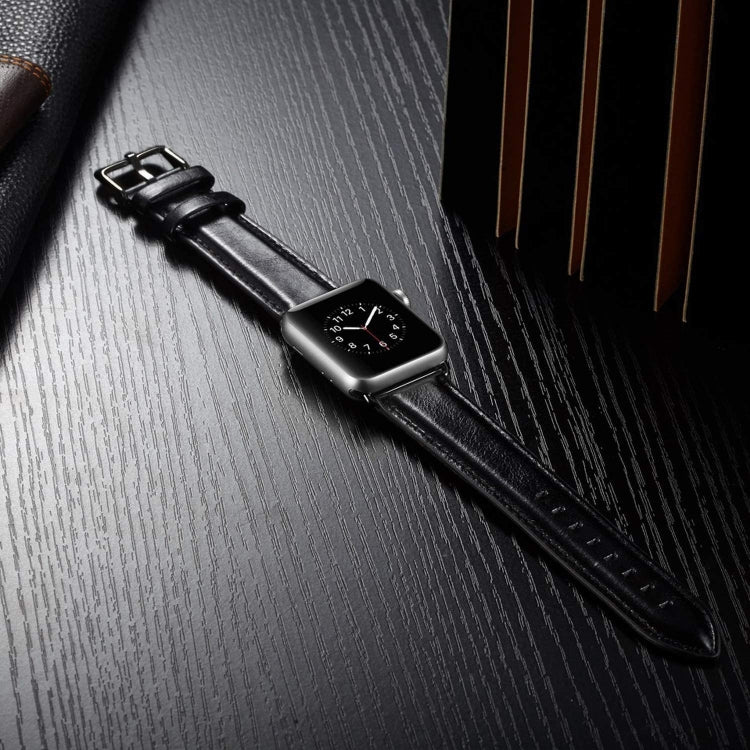 Correia de Relógio em Pele com Fivela Preta para Apple Watch Ultra 49mm & Watch Ultra 2 49mm / Series 10 46mm / 9&8&7 45mm / SE 3&SE 2&6&SE&5&4 44mm / 3&2&1 42mm, Para Apple Watch Ultra 49mm / Series 8&7 45mm / SE 2&6&SE&5&4 44mm / 3&2&1 42mm