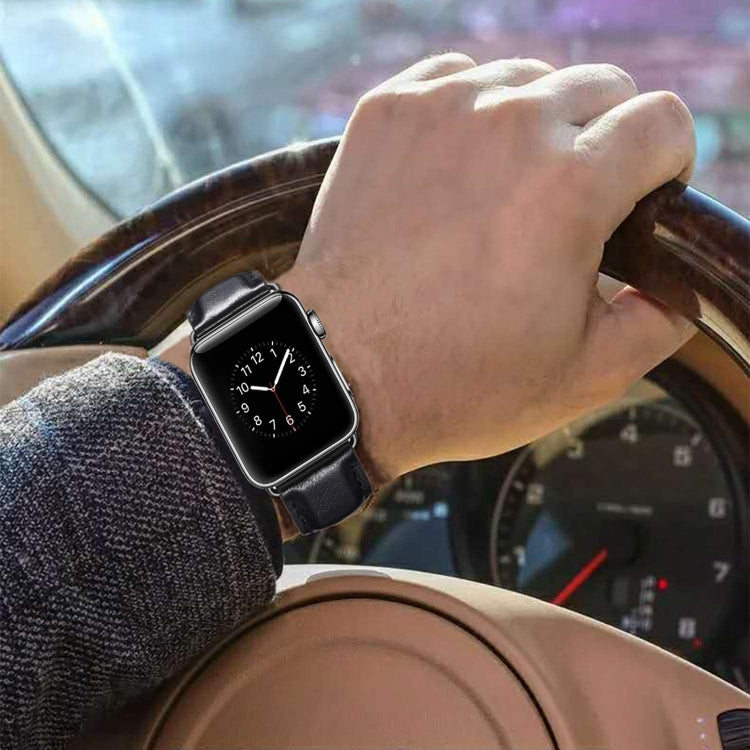 Correia de Relógio em Pele com Fivela Preta para Apple Watch Ultra 49mm & Watch Ultra 2 49mm / Series 10 46mm / 9&8&7 45mm / SE 3&SE 2&6&SE&5&4 44mm / 3&2&1 42mm, Para Apple Watch Ultra 49mm / Series 8&7 45mm / SE 2&6&SE&5&4 44mm / 3&2&1 42mm