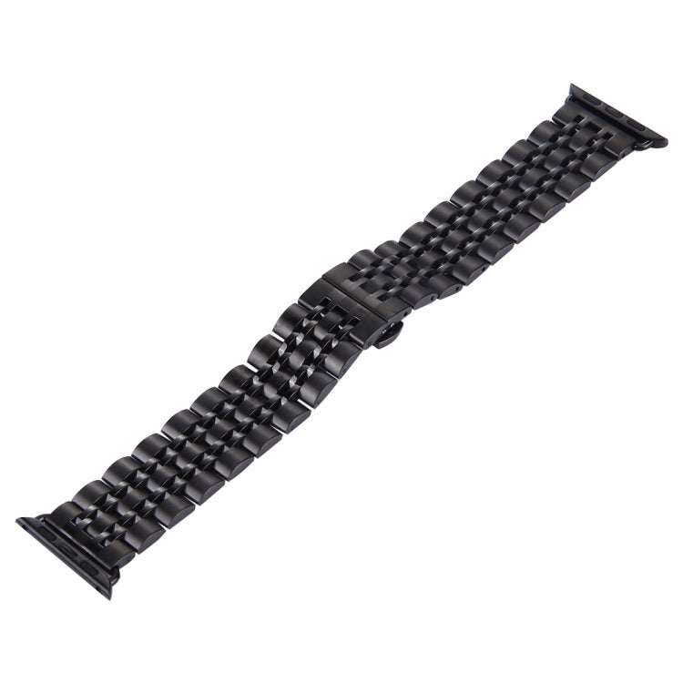 Pulseira de Relógio em Aço Inoxidável com Fecho Borboleta Oculto e 7 Contas Para Apple Watch 42mm (Prateado Dourado), 20mm Mulher