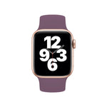 Para Apple Watch Série 10 42mm / 9&8&7 41mm / SE 3&SE 2&6&SE&5&4 40mm / 3&2&1 38mm Pulseira de Relógio em Silicone Elástico Cor Sólida, Tamanho:S 130mm