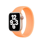 Para Apple Watch Série 10 42mm / 9&8&7 41mm / SE 3&SE 2&6&SE&5&4 40mm / 3&2&1 38mm Pulseira de Relógio em Silicone Elástico Cor Sólida, Tamanho:S 130mm