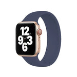 Para Apple Watch Série 10 42mm / 9&8&7 41mm / SE 3&SE 2&6&SE&5&4 40mm / 3&2&1 38mm Pulseira de Relógio em Silicone Elástico Cor Sólida, Tamanho:S 130mm