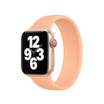 Para Apple Watch Série 10 42mm / 9&8&7 41mm / SE 3&SE 2&6&SE&5&4 40mm / 3&2&1 38mm Pulseira de Relógio em Silicone Elástico Cor Sólida, Tamanho:M 143mm