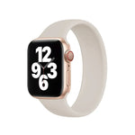 Para Apple Watch Série 10 42mm / 9&8&7 41mm / SE 3&SE 2&6&SE&5&4 40mm / 3&2&1 38mm Pulseira de Relógio em Silicone Elástico Cor Sólida, Tamanho:M 143mm