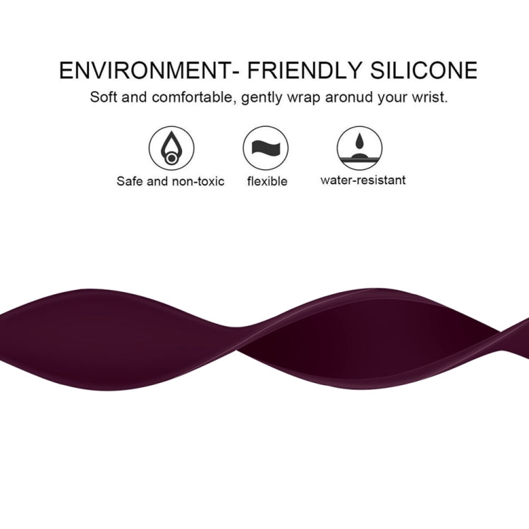 Pulseira de Relógio Elástica de Silicone de Cor Sólida para Apple Watch Series 10 42mm / 9&8&7 41mm / SE 3&SE 2&6&SE&5&4 40mm / 3&2&1 38mm, Tamanho: L 156mm