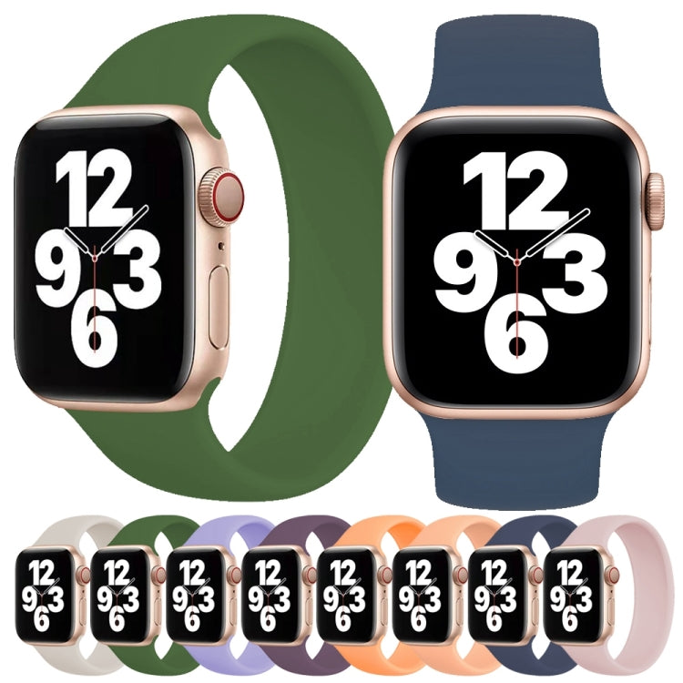 Pulseira de Relógio Elástica de Silicone de Cor Sólida para Apple Watch Series 10 42mm / 9&8&7 41mm / SE 3&SE 2&6&SE&5&4 40mm / 3&2&1 38mm, Tamanho: L 156mm