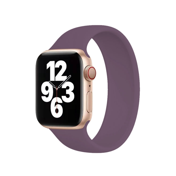 Pulseira de Relógio em Silicone Elástico de Cor Sólida para Apple Watch Ultra 49mm & Watch Ultra 2 49mm / Series 10 46mm / 9 & 8 & 7 45mm / SE 3 & SE 2 & 6 & SE & 5 & 4 44mm / 3 & 2 & 1 42mm, Tamanho: S 130mm