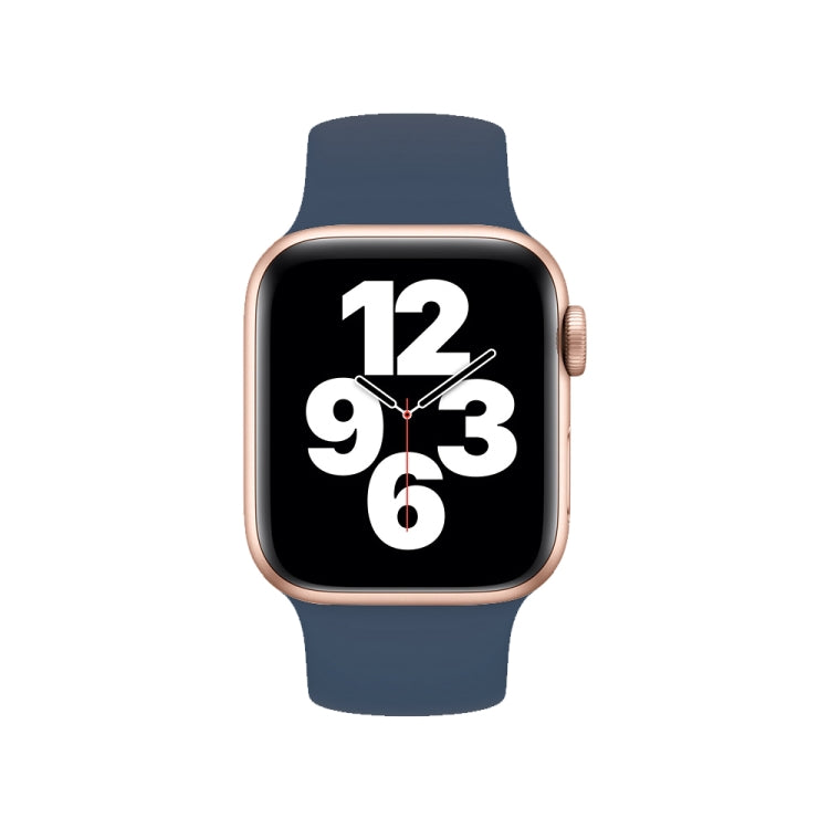 Pulseira de Relógio em Silicone Elástico de Cor Sólida para Apple Watch Ultra 49mm & Watch Ultra 2 49mm / Series 10 46mm / 9 & 8 & 7 45mm / SE 3 & SE 2 & 6 & SE & 5 & 4 44mm / 3 & 2 & 1 42mm, Tamanho: S 130mm