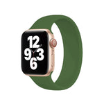 Para Apple Watch Ultra 49mm&Watch Ultra 2 49mm / Série 10 46mm / 9&8&7 45mm / SE 3&SE 2&6&SE&5&4 44mm / 3&2&1 42mm Pulseira de Relógio em Silicone Elástico Cor Sólida, Tamanho:M 143mm