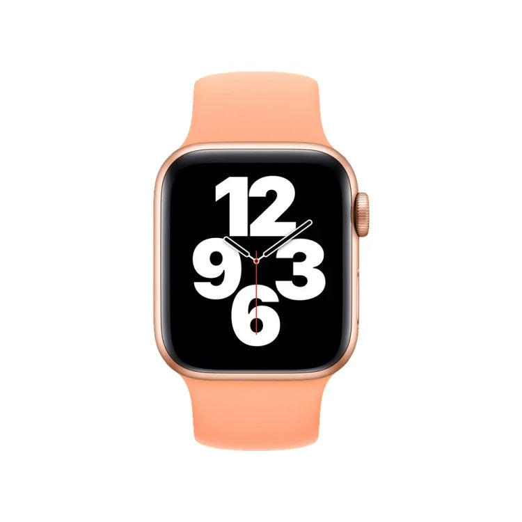 Para Apple Watch Ultra 49mm&Watch Ultra 2 49mm / Série 10 46mm / 9&8&7 45mm / SE 3&SE 2&6&SE&5&4 44mm / 3&2&1 42mm Pulseira de Relógio em Silicone Elástico Cor Sólida, Tamanho:M 143mm