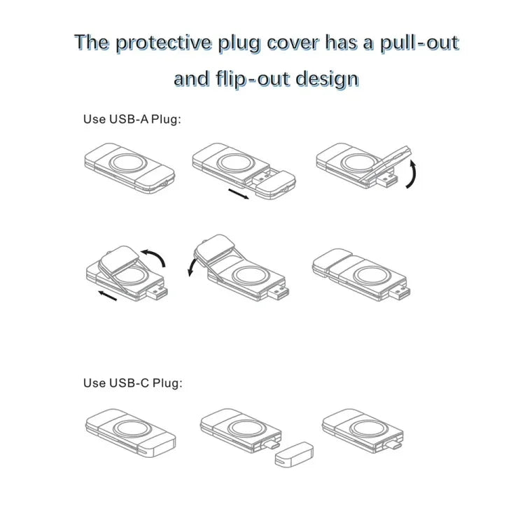Carregador Sem Fios Magnético USB / Type-C U8S Carregador Rápido para Samsung Watch 3 / 4, 4 Classic, Active 1 / 2
