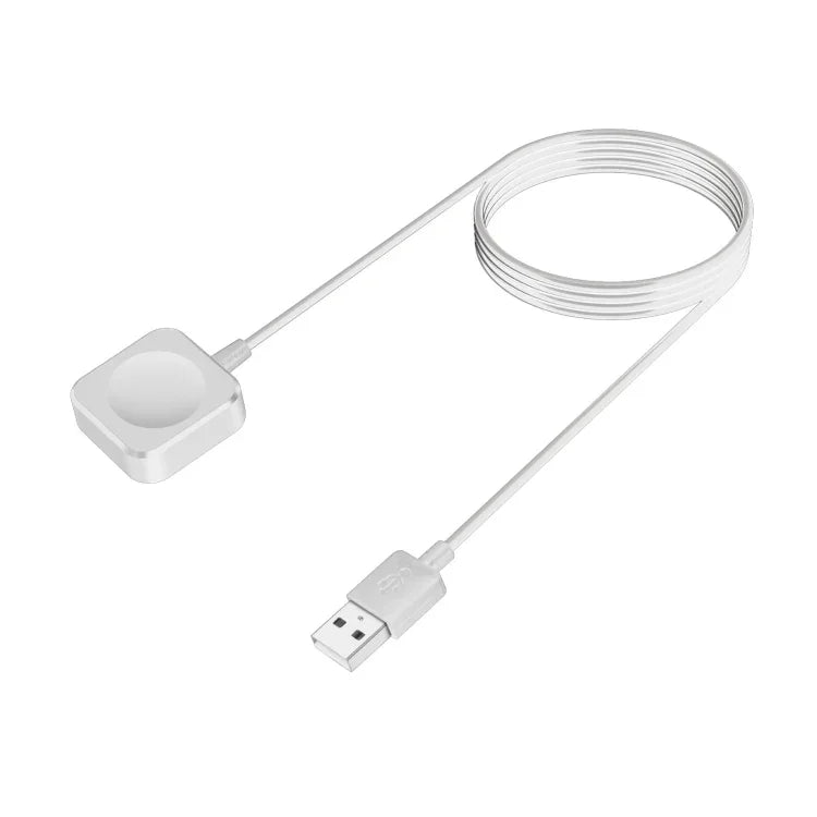 Cabo de Carregamento USB Rápido Magnético Quadrado 1m para Watch Apple Series Ultra/8/7/6/SE/SE2/5/4/3/2
