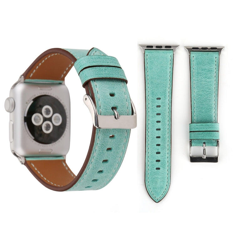 Pulseira de Couro Genuíno Estilo Fresco para Apple Watch Series 10 42mm / 9&8&7 41mm / SE 3&SE 2&6&SE&5&4 40mm / 3&2&1 38mm, 38mm