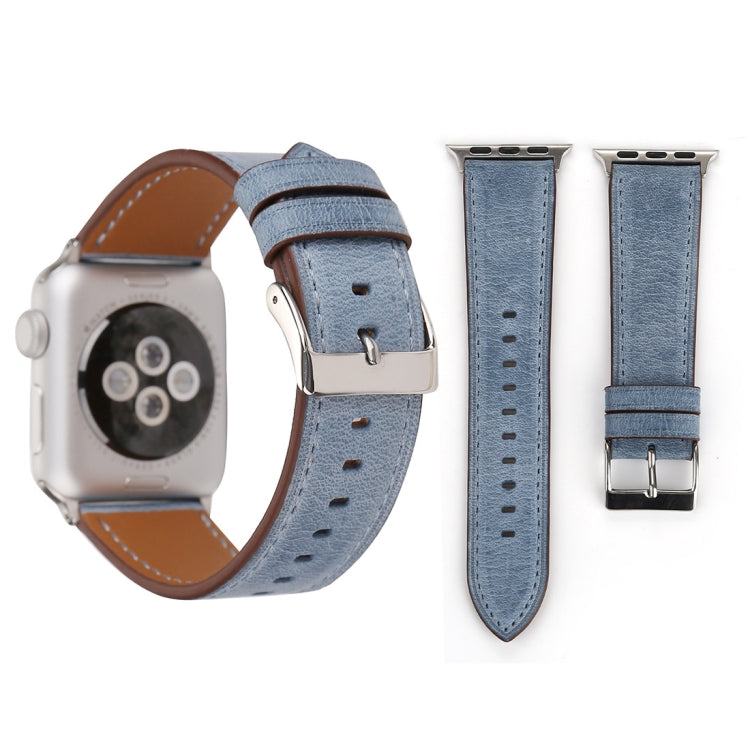 Pulseira de Couro Genuíno Estilo Fresco para Apple Watch Series 10 42mm / 9&8&7 41mm / SE 3&SE 2&6&SE&5&4 40mm / 3&2&1 38mm, 38mm