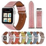 Pulseira de Couro Genuíno Estilo Fresco para Apple Watch Series 10 42mm / 9&8&7 41mm / SE 3&SE 2&6&SE&5&4 40mm / 3&2&1 38mm, 38mm