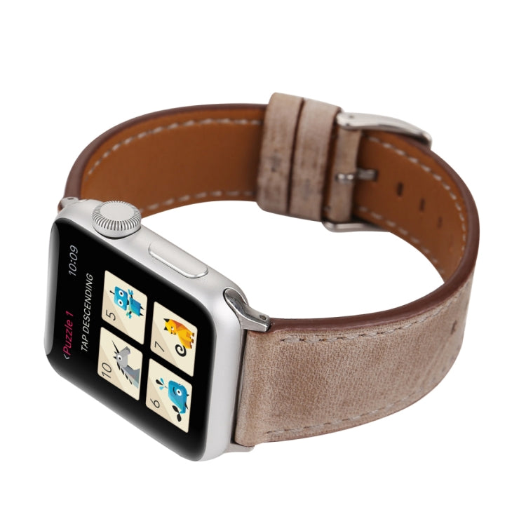 Pulseira de Couro Genuíno Estilo Fresco para Apple Watch Ultra 49mm&Watch Ultra 2 49mm / Series 10 46mm / 9&8&7 45mm / SE 3&SE 2&6&SE&5&4 44mm / 3&2&1 42mm, 42mm